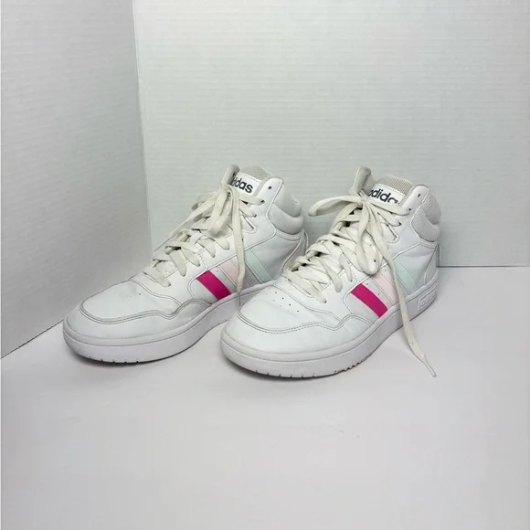 Adidas Hoops 3.0‎ Mid Classic World Friends Sneaker High Top Shoes Womens Sz 8.5 - Picture 4 of 8